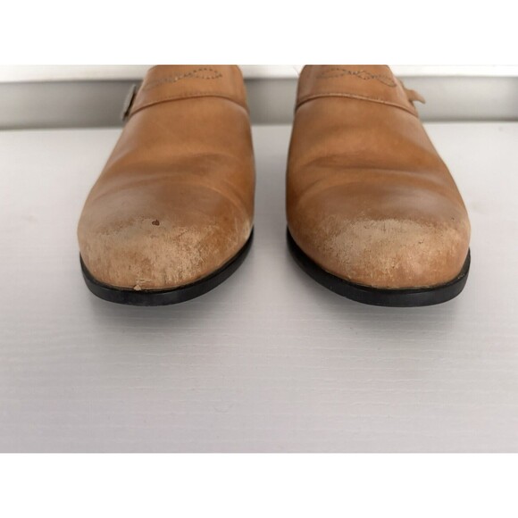 Ariat Women’s Tan Leather Slip On Clogs Heeled Shoes Size 8B Style 52321 - Picture 7 of 9